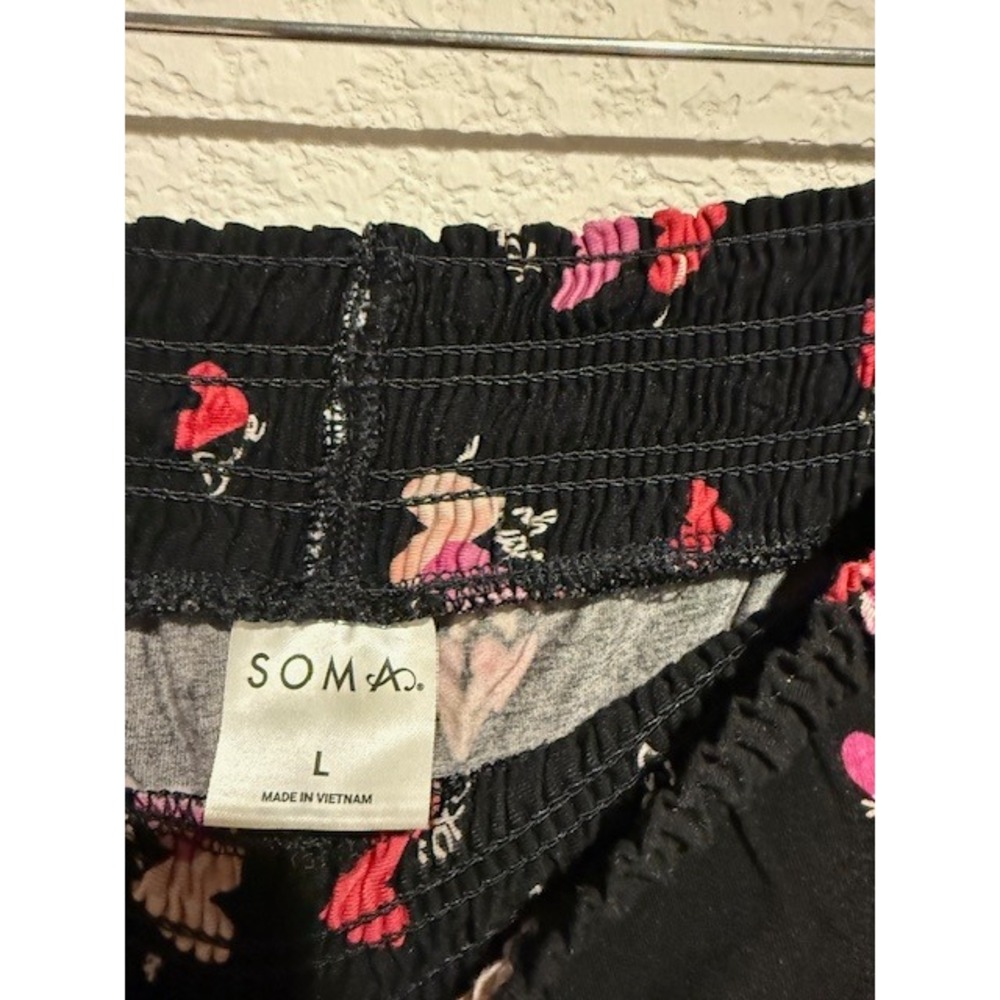 Soma Intimates Cool nights Pink Lace Trim Camisole and Heart Pajama Shorts Large - Picture 6 of 10